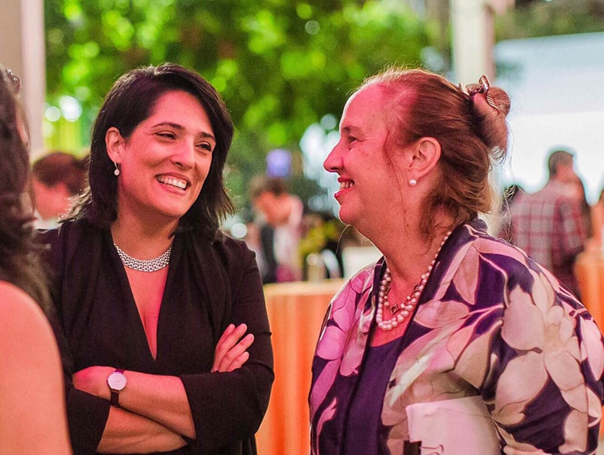 Jennifer Falk, left, with Borough President Gale Brewer at last year’s Harvest in the Square food-tasting fundraiser for Union Square Park.