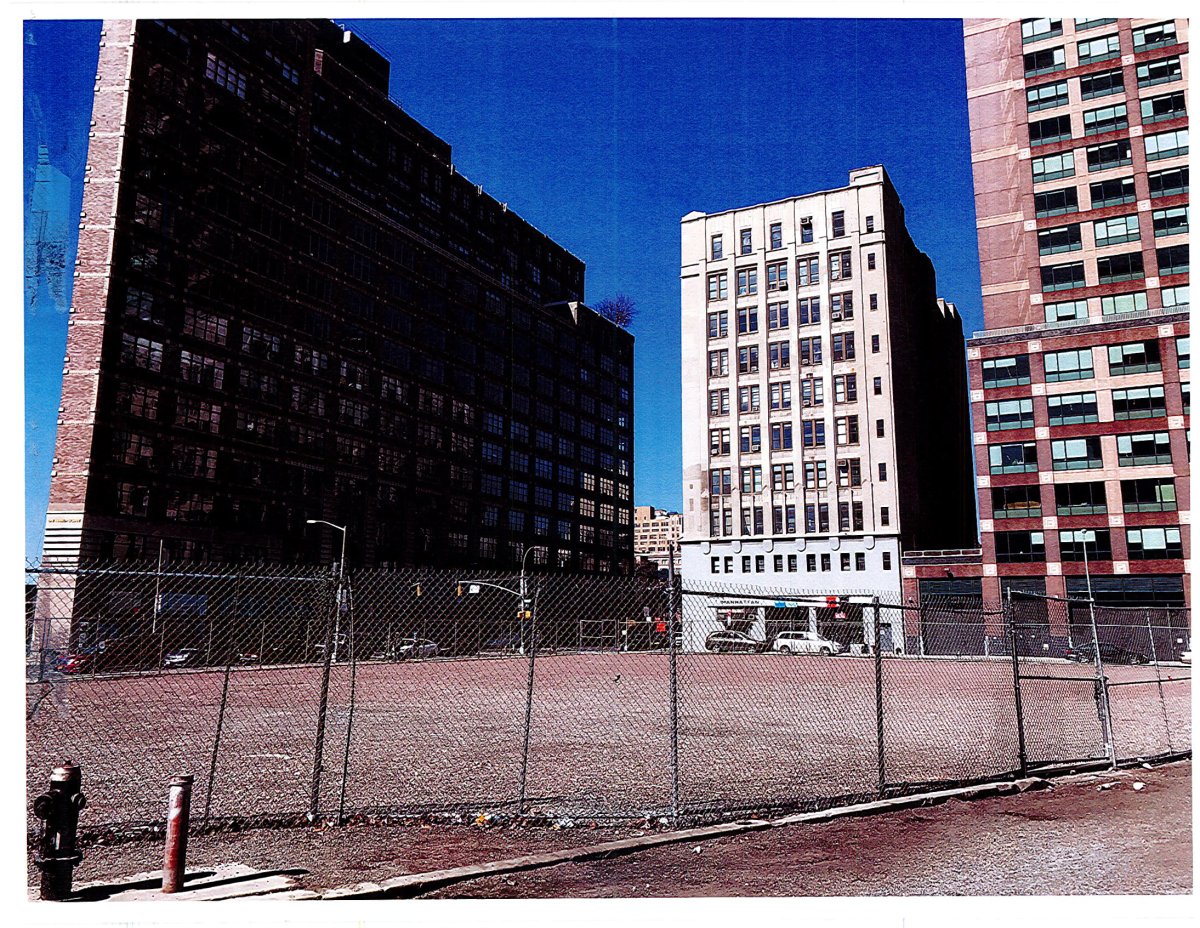 The Trinity Real Estate-owned lot at Duarte Square that is slated to get a Smorgasbord outdoor market in August. Photo by Eric Demby