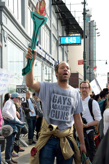 New York's Thumbs Down on President's Homecoming 8 Jay Walker, a leader of Rise and Resist. | DONNA ACETO