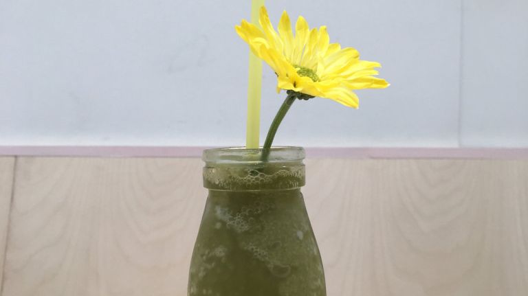 The kale matcha margarita at Loosie's Cafe is one of several frozen margaritas on offer.