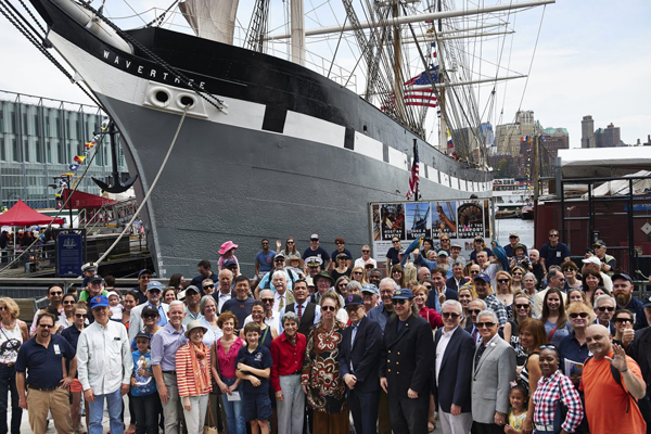 South Street Seaport Museum / James Keivom The museum’s kickoff party drew a throng of supporters to the docks.