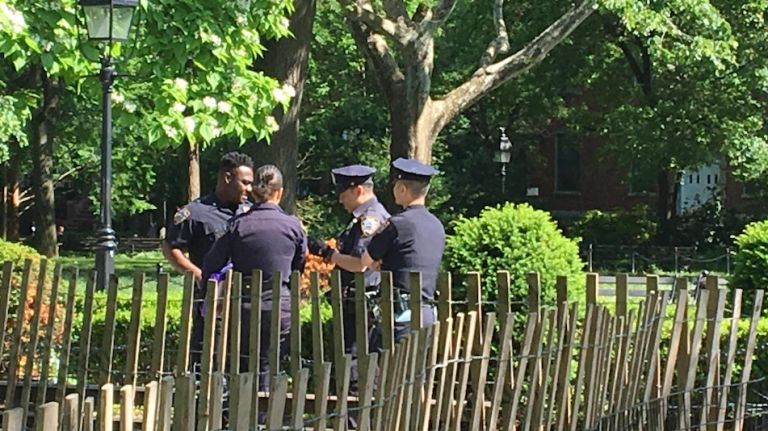A man was shot in Washington Square Park early Friday morning, June 2, 2017, police said.