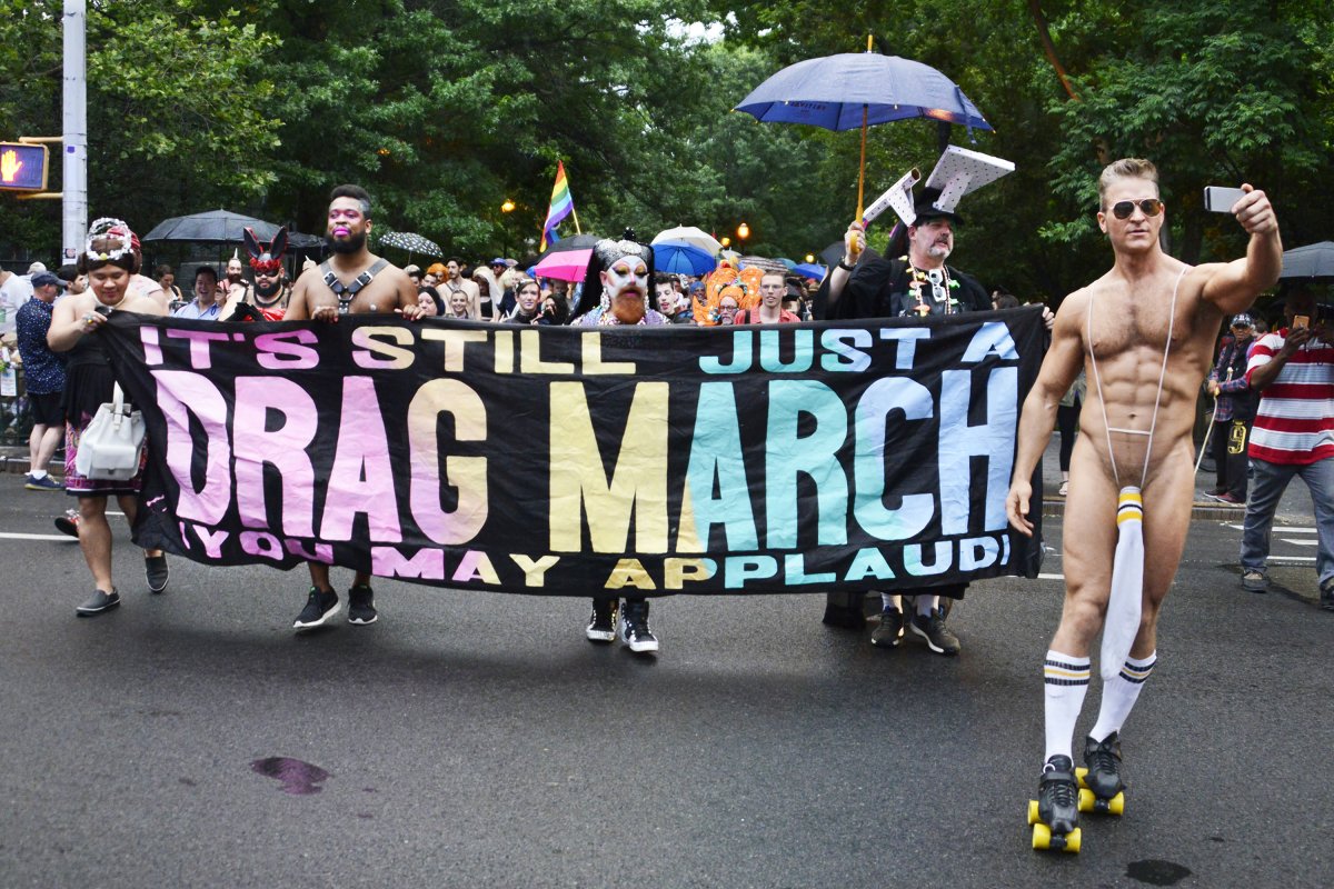 What a drag! Crossdressers march crosstown 3