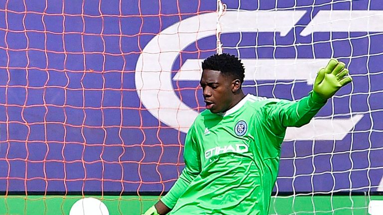 Sean Johnson came to New York City FC in a three-team trade in December.