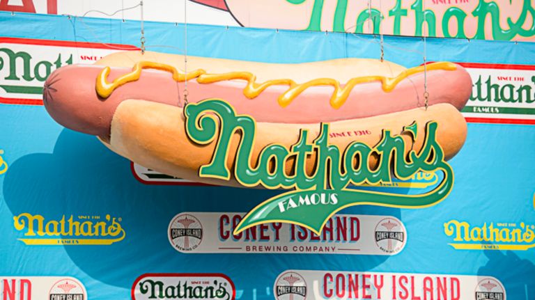Nathan's Hot Dog Eating Contest 2017: Photos from the Coney Island event 28 A hot dog no one will be eating at Nathan's Famous Hot Dog Eating Contest in Coney Island on Tuesday, July 4, 2017.