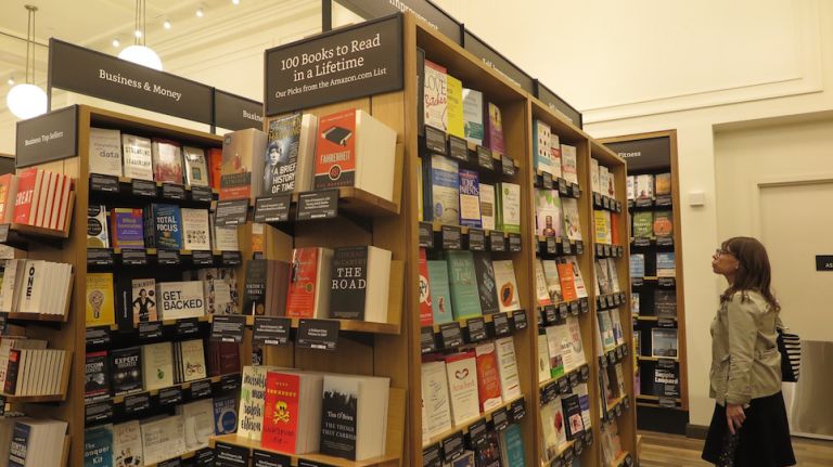Bookworms will want to head to midtown to check out the city's second Amazon bookstore, which opened on Tuesday, Aug. 29, 2017. 