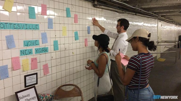 ‘Subway Therapy’ returns to NYC with messages for Charlottesville