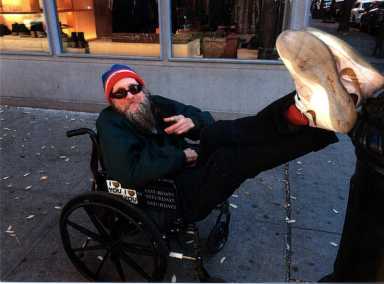 Ed Enderlin at corner of Perry Street and West 4th Street, NYC, circa 2016
