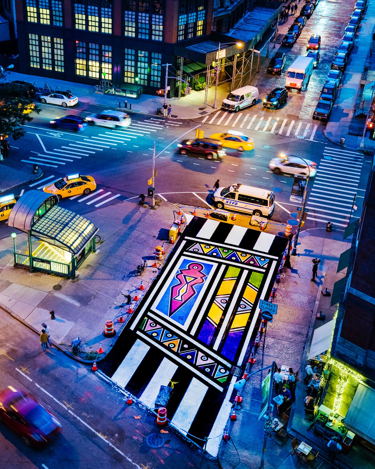 Real street art: Painted pavement beautifies Tribeca street 1