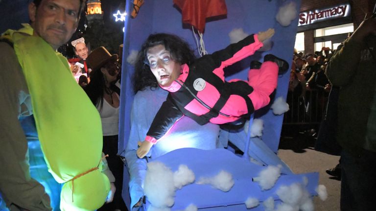 Village Halloween Parade photos highlight city's spookier side 45 Parade marchers travel up Sixth Avenue in the 44th annual Village Halloween Parade in Manhattan, Tuesday, Oct. 31, 2017.