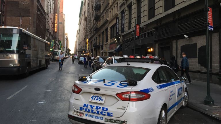 A bomb threat at Mercy College in Manhattan forced the evacuation of the West 35th Street campus on Wednesday, Oct. 4, 2017, police said. The building was later deemed safe.