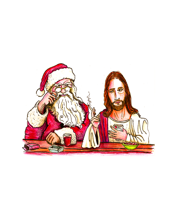 Angry smokin’ Christmas icons 1