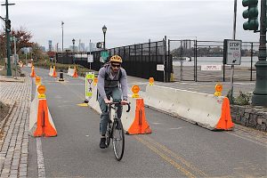 Bikeway blocks: After terrorist truck attack, city places barriers along bike path 3