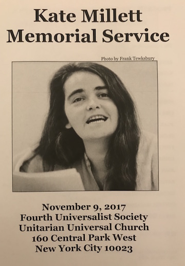 Kate Millett, Famed “Sexual Politics” Author, Celebrated 4