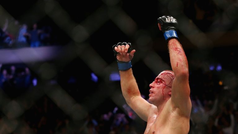 Georges St-Pierre captured the UFC middleweight title on Saturday at Madison Square Garden.