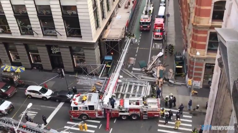 SoHo scaffolding collapse injures 5 people, officials say