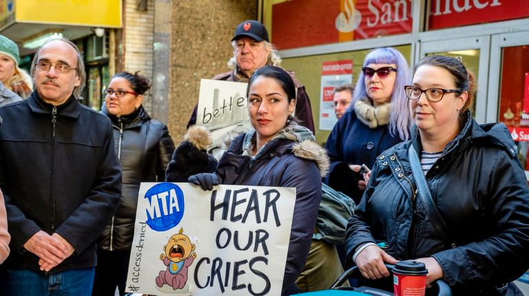 MTA’s Astoria-Ditmars Boulevard station construction plan draws ire from Queens politicians 2 Astoria community members rally against a planned 14-month construction project at Astoria-Ditmars Boulevard station on Thursday, Feb. 8, 2018.