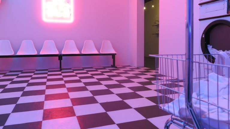 'Walk' through your dreams at Williamsburg exhibit 11 It may look like your average laundromat with machines spinning socks, old white chairs and a change machine, but if you look closely, you'll find a portal into space, that is, an infinity mirror room. You'll step into what feels like another dimension and step back out into reality.