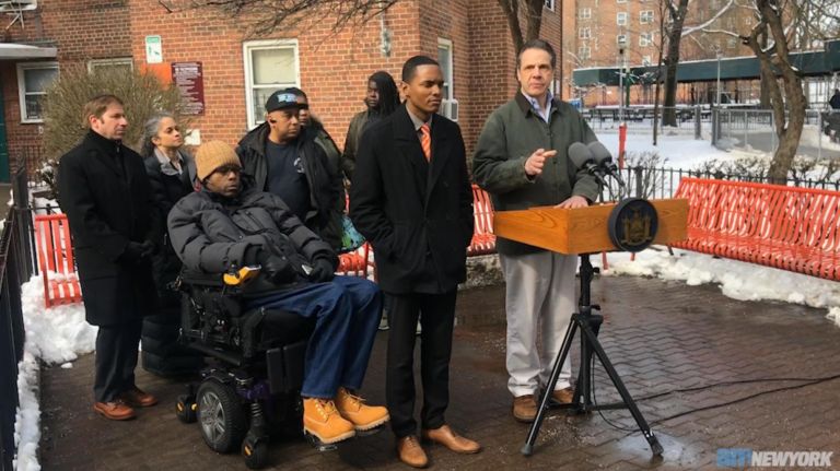 ‘Terrible! Terrible!’: Cuomo tours elderly woman’s housing project unit