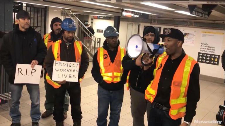 Vigil for subway worker who fell to death