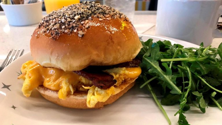 Bacon, egg and cheese, or BEC, is a New York City staple. 