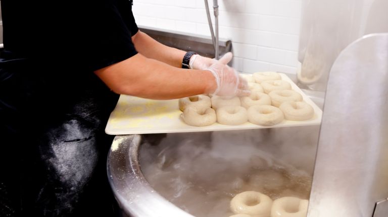 Is water the ‘secret’ to New York bagels? New company aims to recreate the city’s tap nationwide 3 To get the right chewy exterior, bakers boil bagels before popping them into the oven.