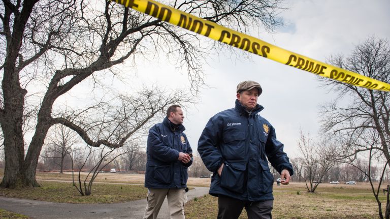 Woman’s dismembered body left in Brooklyn park identified, NYPD says 2 NYPD officers investigate Tuesday at Canarsie Park in Brooklyn, where a woman's armless and legless body was found Monday evening.