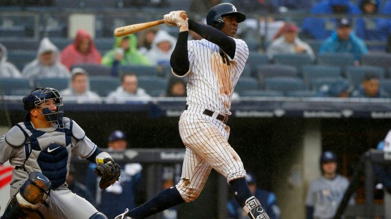 Didi Gregorius recorded 8 RBIs -- the most by any Yankees shortstop in history -- in the Bombers' home opener against the Tampa Bay Rays on Tuesday, April 3, 2018.