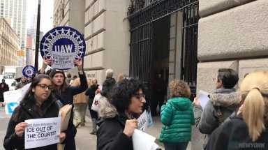 Attorneys rally to get ‘ICE out of courts’