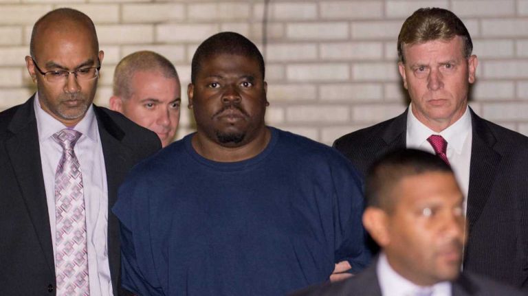 Daniel St. Hubert, shown in 2014, was sentenced to 50 years to life in prison Tuesday for stabbing two children in 2014 in an East New York housing development.