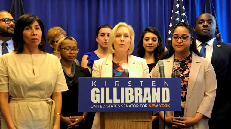 Student debt requires legislative aid, says Sen. Gillibrand 2 Sen. Kirsten Gillibrand, center, said that two Senate bills aimed at helping reduce student debt could easily gain bipartisan support.