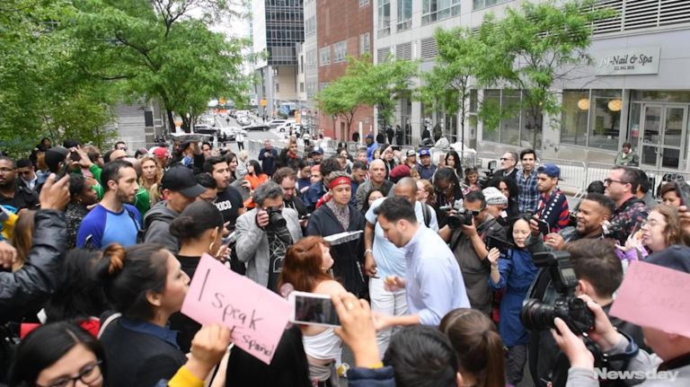 ‘Latin Party’ hosted to demonstrate protest against lawyer Aaron Schlossberg’s racist rant