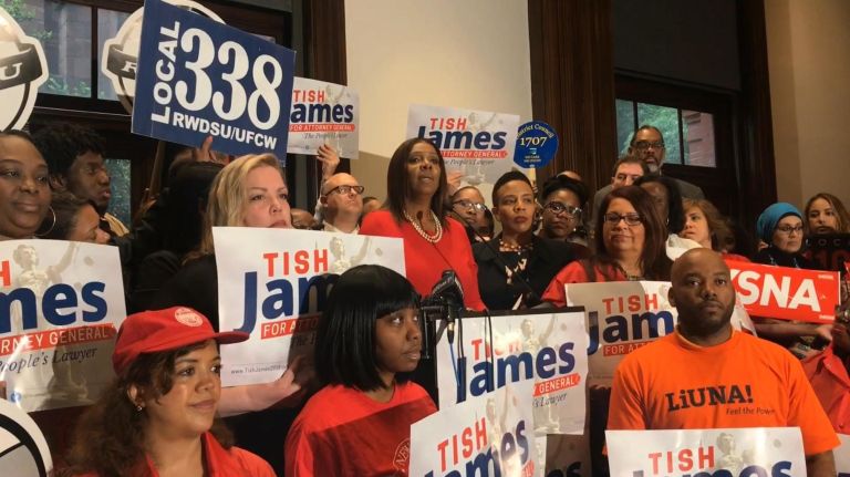 Tish James declares bid for NY attorney general