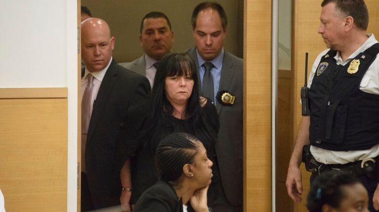 Park Slope still without Ninth Street redesign more than 2 months after fatal crash 4 Detectives escort Dorothy Bruns, center, into a courtroom at Brooklyn Supreme Court on May 4.