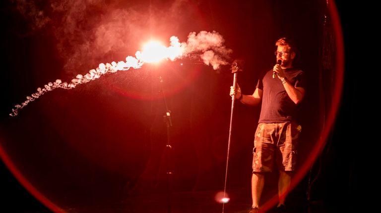 Inside ‘Phantom of the Opera,’ Broadway’s longest-running play 3 Eric Jones, pyrotechnics technician, works at
