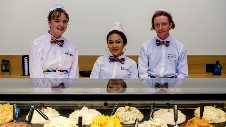 What is booza? Ice cream from the Levant emigrates to Williamsburg 3 Booza is a form of ice cream developed about 500 years ago in an eastern pocket of the Mediterranean.