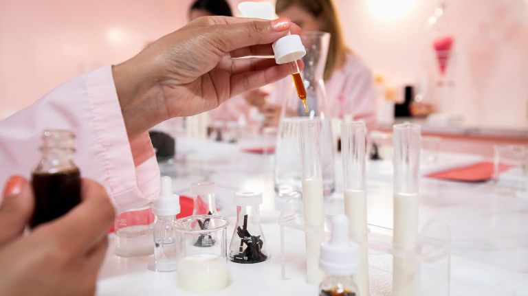 The tasting room at the Museum of Ice Cream's new Pint Shop involves an 