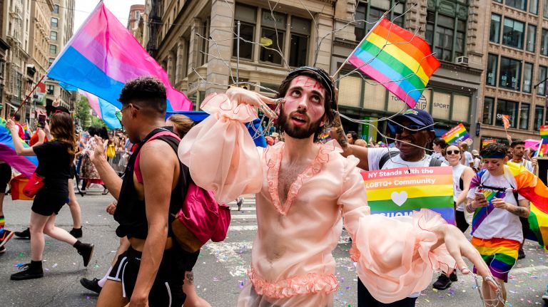 Pride parade NYC: Photos of the 2018 march through Manhattan 35 Another shows up in a diaphanous outfit.