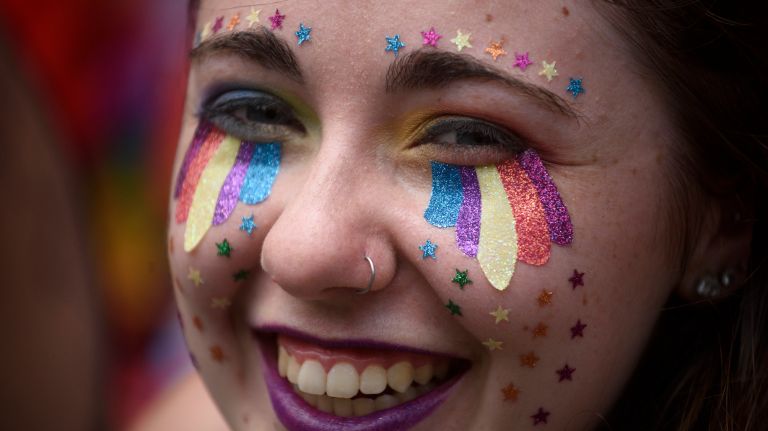 Pride parade NYC: Photos of the 2018 march through Manhattan 48 A beaming spectator on Christopher Street.