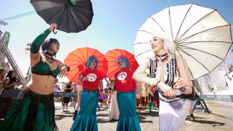 Goth mermaids take Surf Avenue.