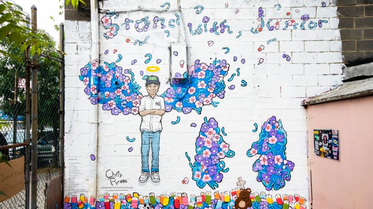 A mural remembering Lesandro 