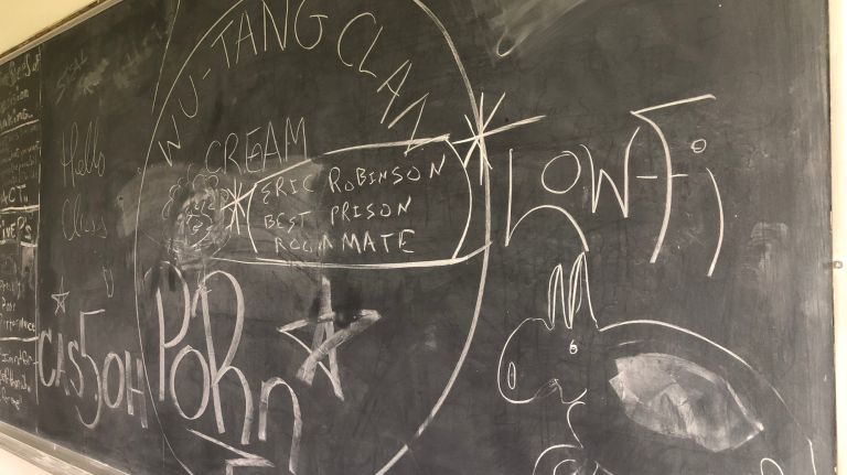 Behind the bars at ‘Orange Is the New Black’ prison on Staten Island 21 The inmates also left their mark in the schoolrooms, dormitories and other spaces around the prison that haven't yet been retouched by film crews. A schoolroom chalkboard is still covered with doodles celebrating the Wu-Tang Clan and the