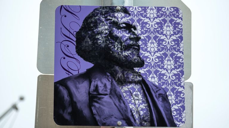 Bushwick students aim to inspire change with 'Brighten Broadway' art project 2 Students from EBC High School created art signs that are mounted, with the assistance of the NYC Department of Transportation, on sign posts along Broadway in Bushwick on Friday.