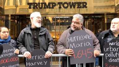 Environmentalists demonstrate at Trump Tower