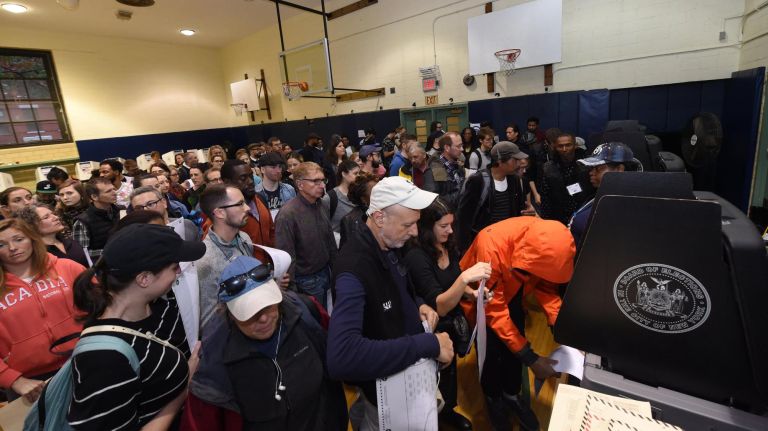 Broken scanners reported at voting sites across the city 5 Voting machines at Public School 6 in Prospect Heights were among the dozens that went down during the Nov. 6 election.