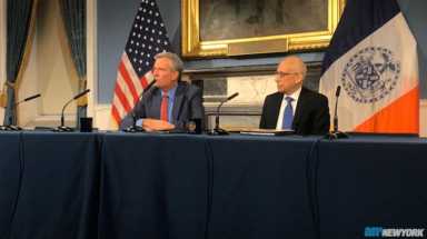 De Blasio rejects comparison to Trump on firing