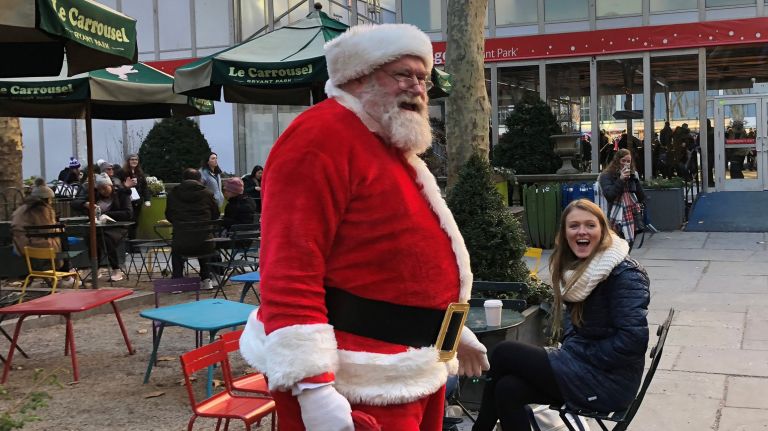 Meet Bryant Park's Santa Claus, a Nobel Peace Prize winner 2 Nuttall takes a stroll through Bryant Park.