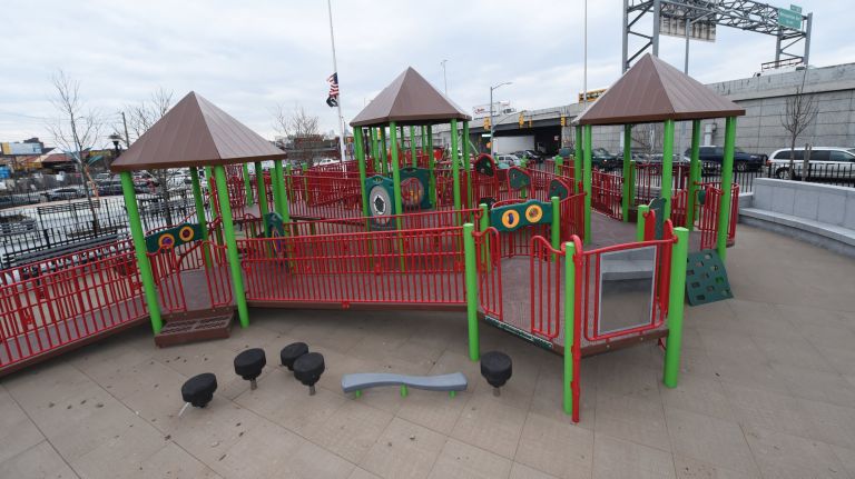 The revamped Sgt. Dougherty Playground in Greenpoint, Brooklyn,&nbsp;opened Monday, showing off $12 million in&nbsp;renovations.