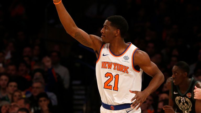 Damyean Dotson was a second-round pick by the Knicks in 2017.