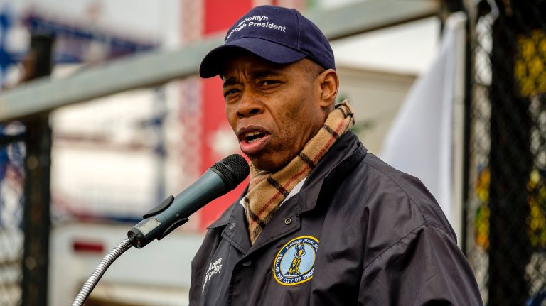 Drop charges against mom who had toddler forcibly removed by NYPD, Brooklyn BP says 2 Brooklyn Borough President Eric Adams, pictured in March 25, called on the city to drop charges against Jazmine Headley after an incident involving her baby and NYPD officers on Friday.